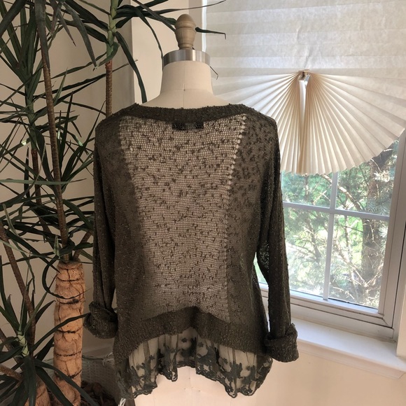 LF Millau slouchy sheer lace sweater - Picture 2 of 4